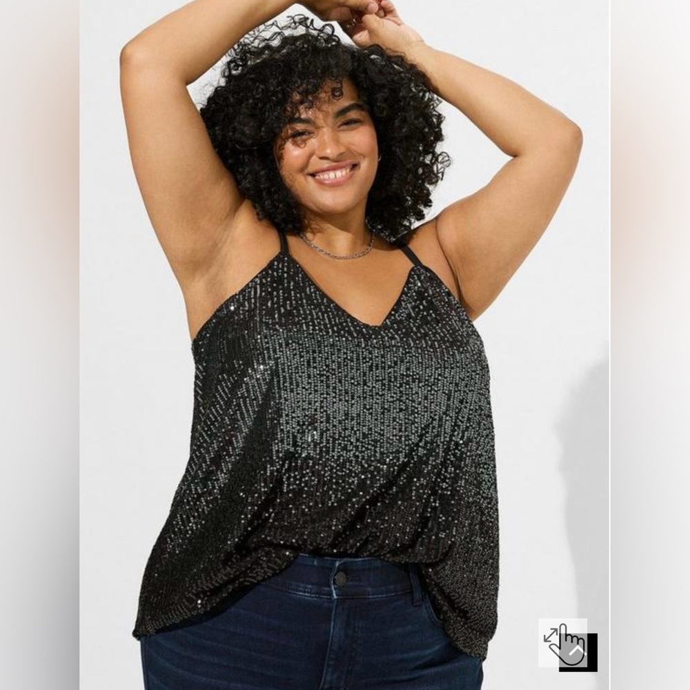 Torrid Sophie Sequin Ombre Swing Cami size 3